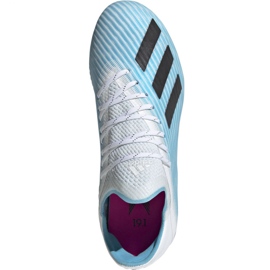 Les chaussures de football adidas X 19.1 Fg Jr F35684 multicolore bleu 2