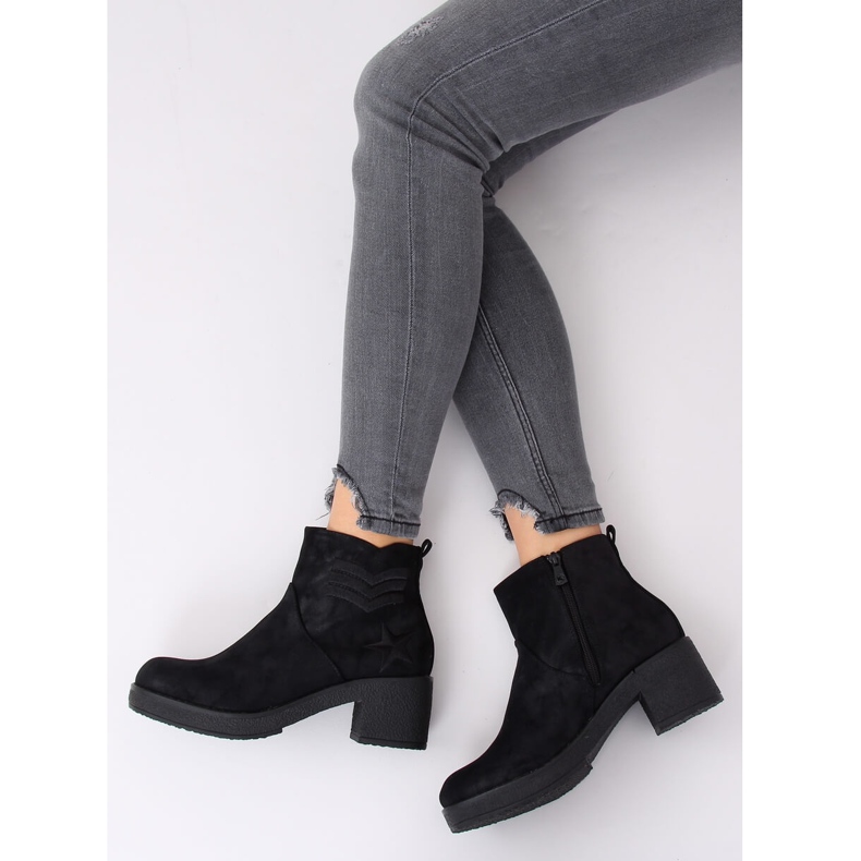 Bottes noires à talons larges K1822701 Negro le noir 1 Bottes noires à talons larges K1822701 Negro le noir 1
