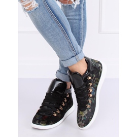 Baskets en velours K1834206 Flores le noir multicolore 1