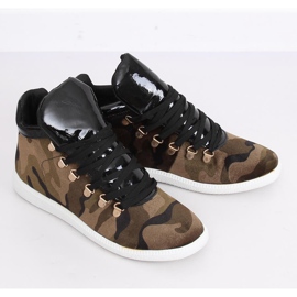 Baskets en velours K1834206 Camouflage multicolore vert 3