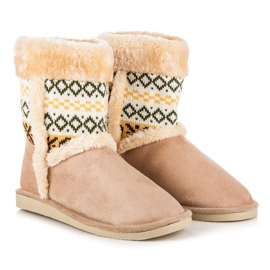 Badoxx Bottes de neige à motif ethnique brun 7