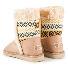 Badoxx Bottes de neige à motif ethnique brun 6