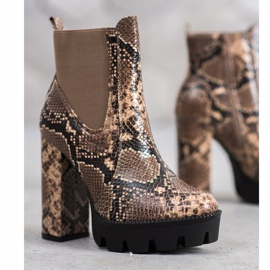 Seastar Bottes hautes à imprimé serpent brun multicolore 5