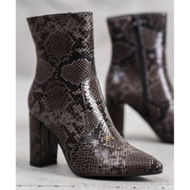 Seastar Botte à imprimé serpent brun multicolore 1