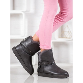 SHELOVET Mukluki avec cuir écologique gris 2