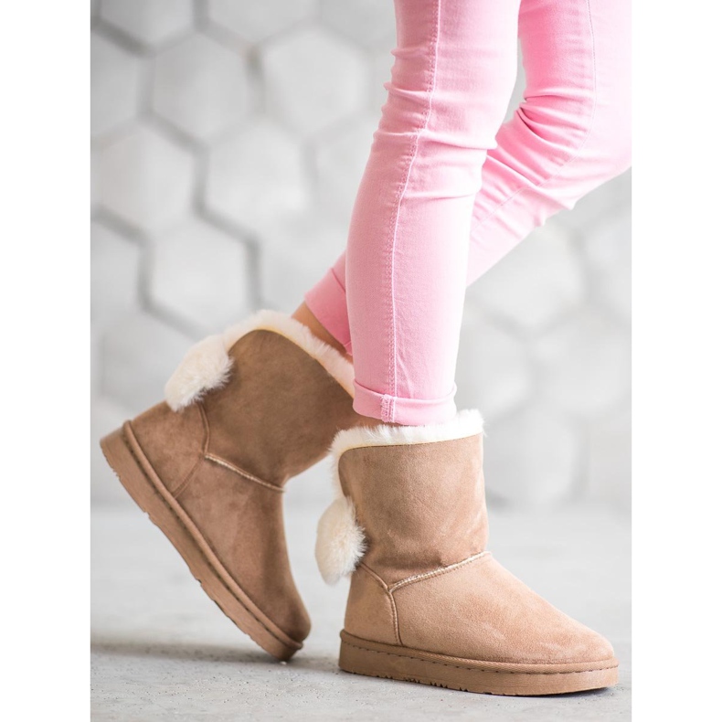 SHELOVET Mukluki en daim chaud brun 1