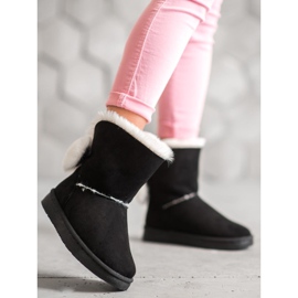 SHELOVET Mukluki en daim chaud noir 2