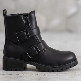 SHELOVET Travailleurs noirs avec fermoirs le noir 1