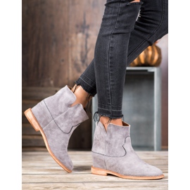 Bella Paris Bottes de cowboy en daim gris 1 Bella Paris Bottes de cowboy en daim gris 1