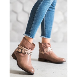 SHELOVET Bottines Roses Avec Strass 2