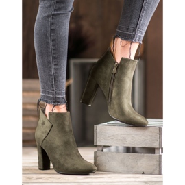 Bottines sexy en daim VINCEZA vert 5