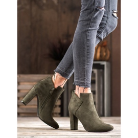 Bottines sexy en daim VINCEZA vert 3