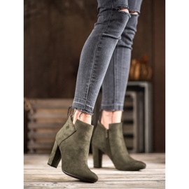 Bottines sexy en daim VINCEZA vert 4