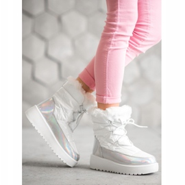 Bella Paris Bottes de neige à la mode blanche 1