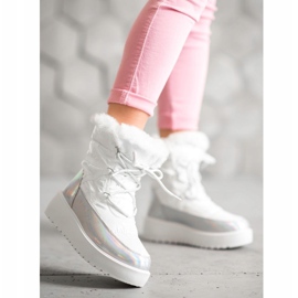 Bella Paris Bottes de neige à la mode blanche 2 Bella Paris Bottes de neige à la mode blanche 2