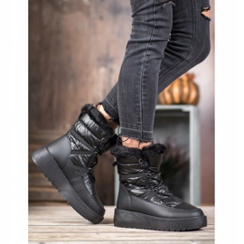 Bella Paris Bottes de neige à la mode le noir 1