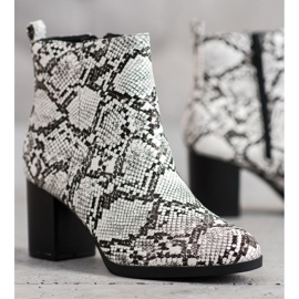 Weide Bottines à imprimé serpent multicolore 4