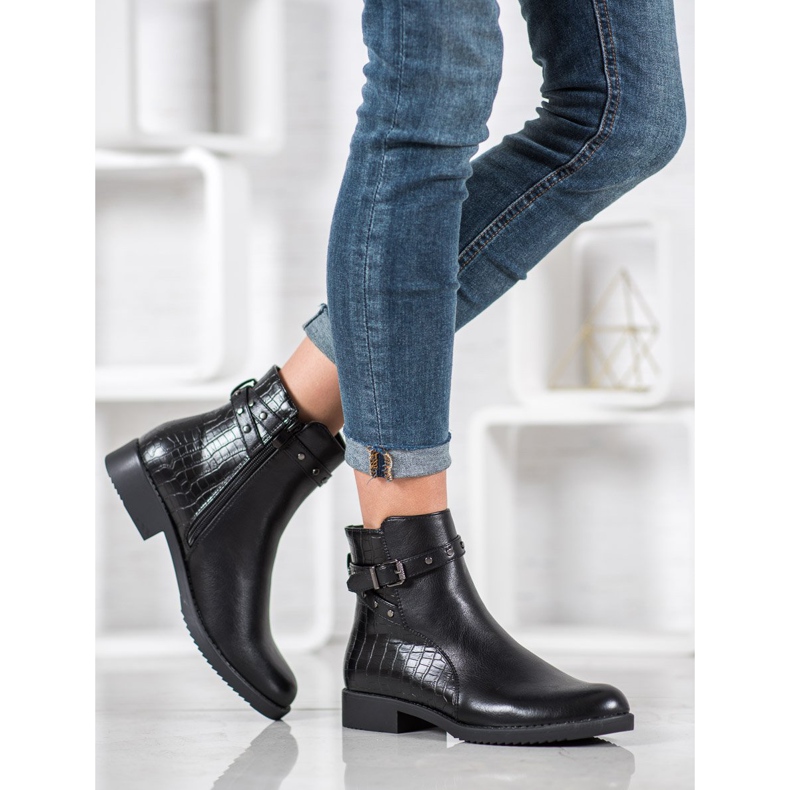 J. Star Bottes noires chaudes le noir 2