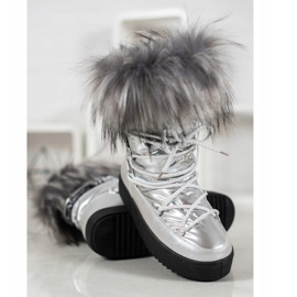 Bella Paris Bottes de neige chaudes avec fourrure gris 1 Bella Paris Bottes de neige chaudes avec fourrure gris 1