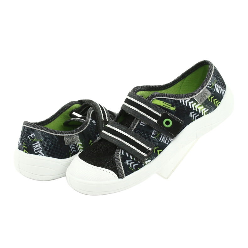 Chaussures pour enfants Befado 672Y069 le noir gris vert 4
