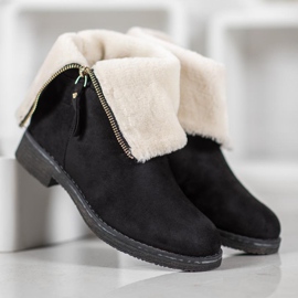 Kayla Bottines en daim le noir 2