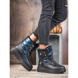 Bella Paris Bottes de neige à la mode bleu 1