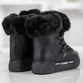 Bella Paris Bottes de neige noires classiques 2