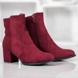 J. Star Bottes bordeaux rouge 1