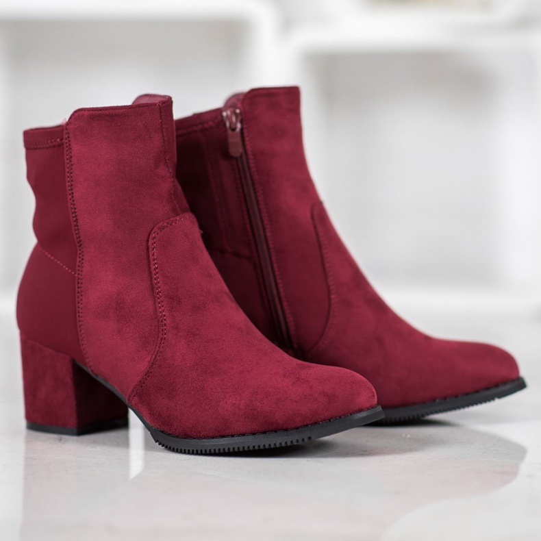 J. Star Bottes bordeaux rouge 1