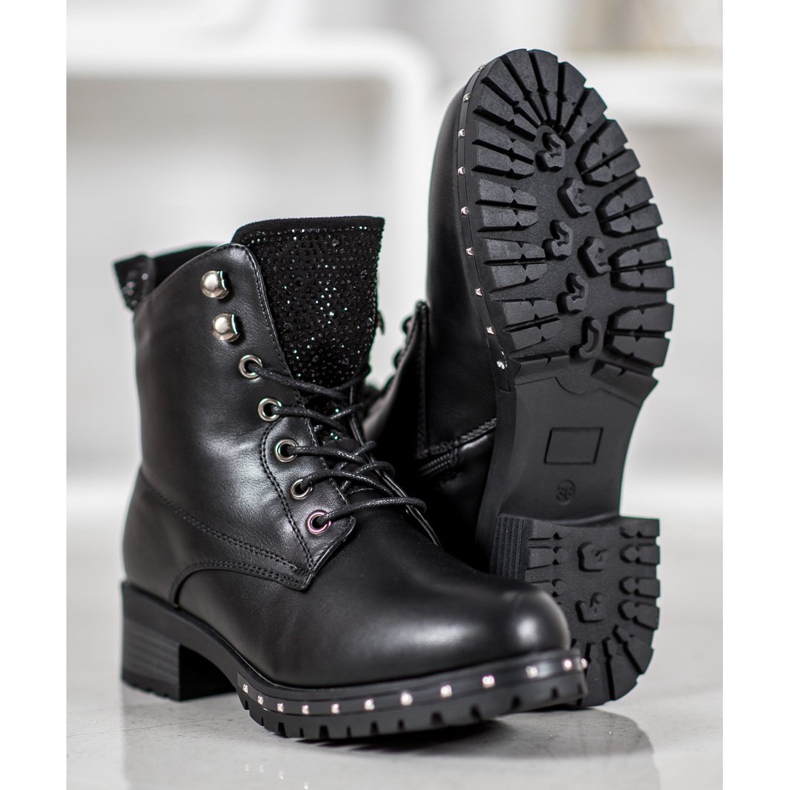 J. Star Travailleurs noirs avec des cristaux jaune 1