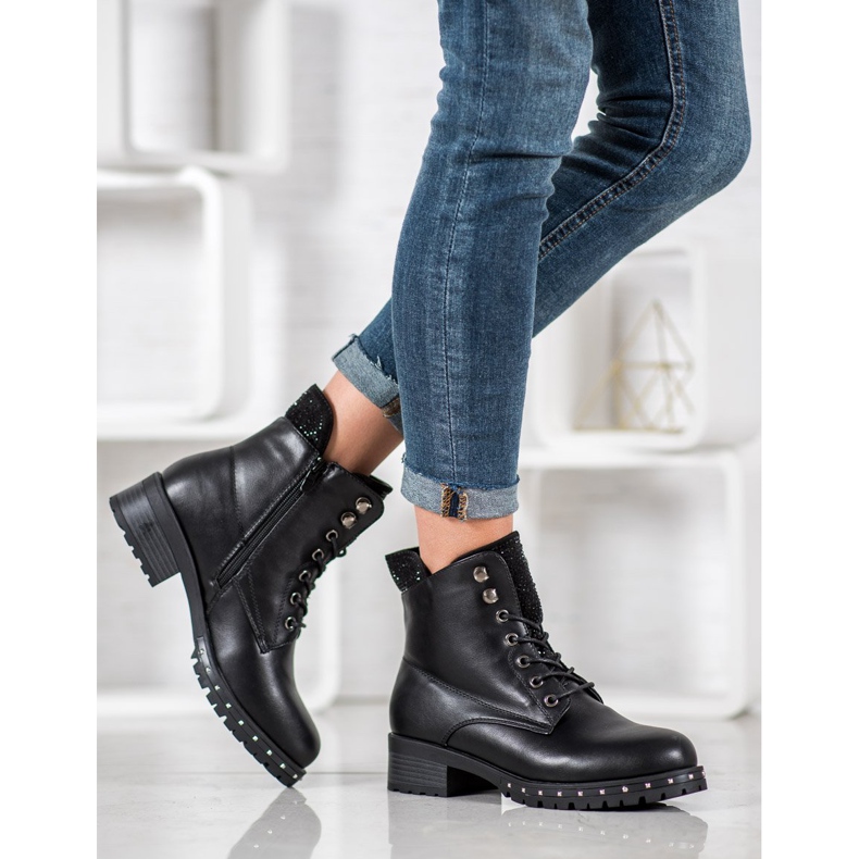 J. Star Travailleurs noirs avec des cristaux le noir jaune 2