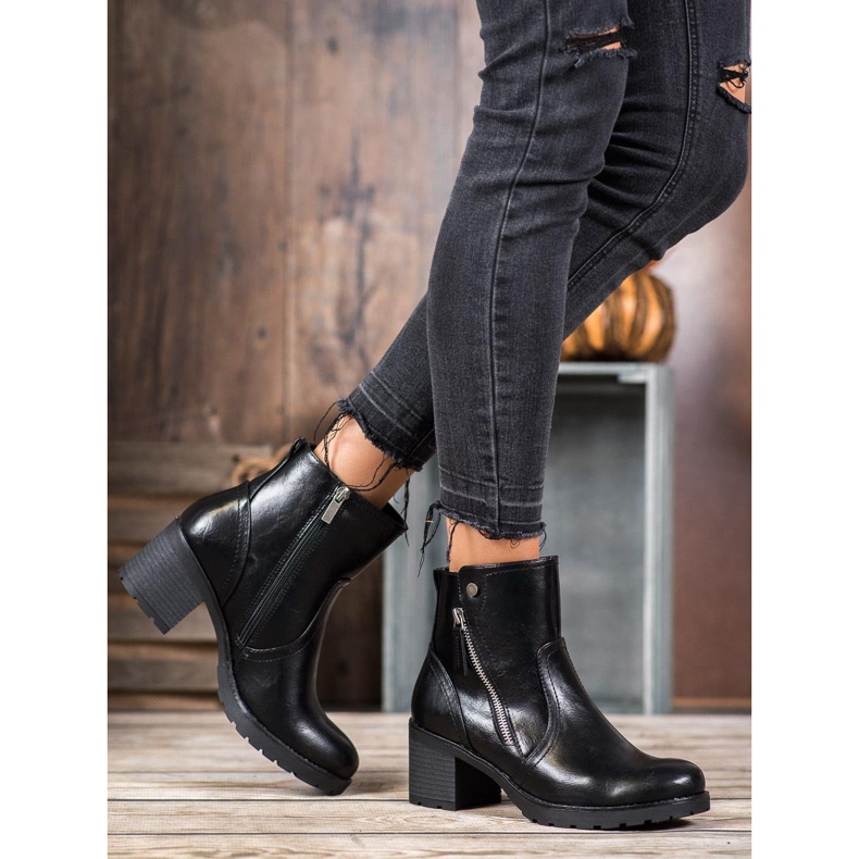 SHELOVET Bottines Avec Une Fermeture Éclair noir 1