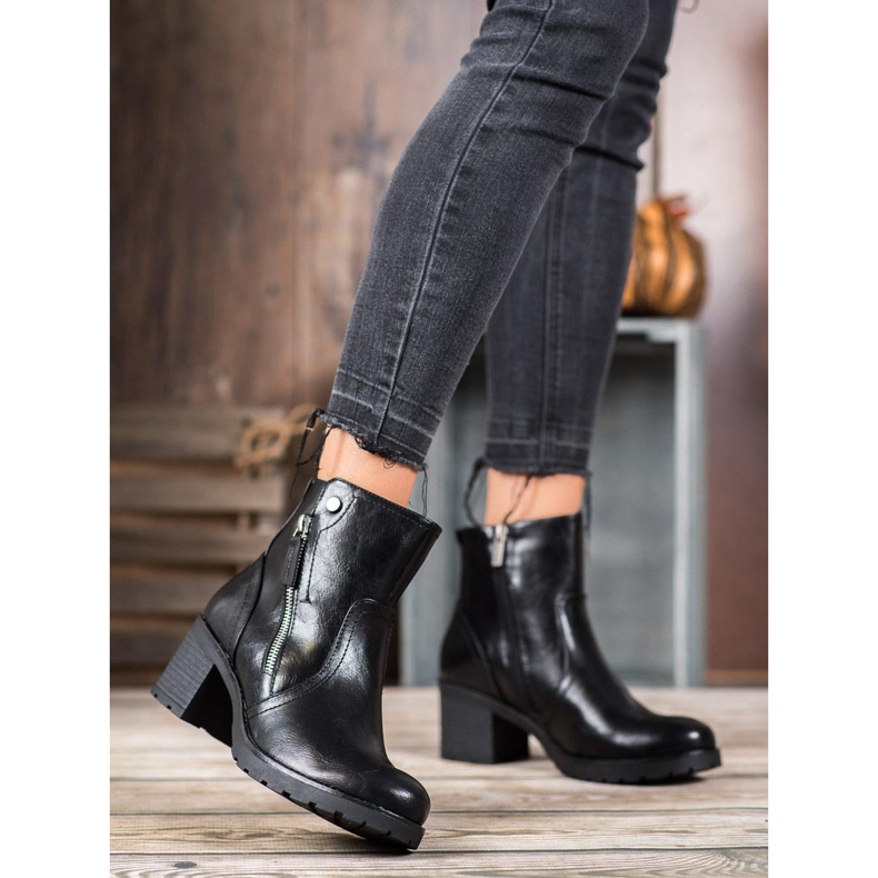 SHELOVET Bottines Avec Une Fermeture Éclair le noir 2