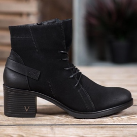 Bottines à lacets sur le poteau VINCEZA noir 2