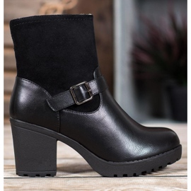 J. Star Bottes à la mode sur la plate-forme le noir 4