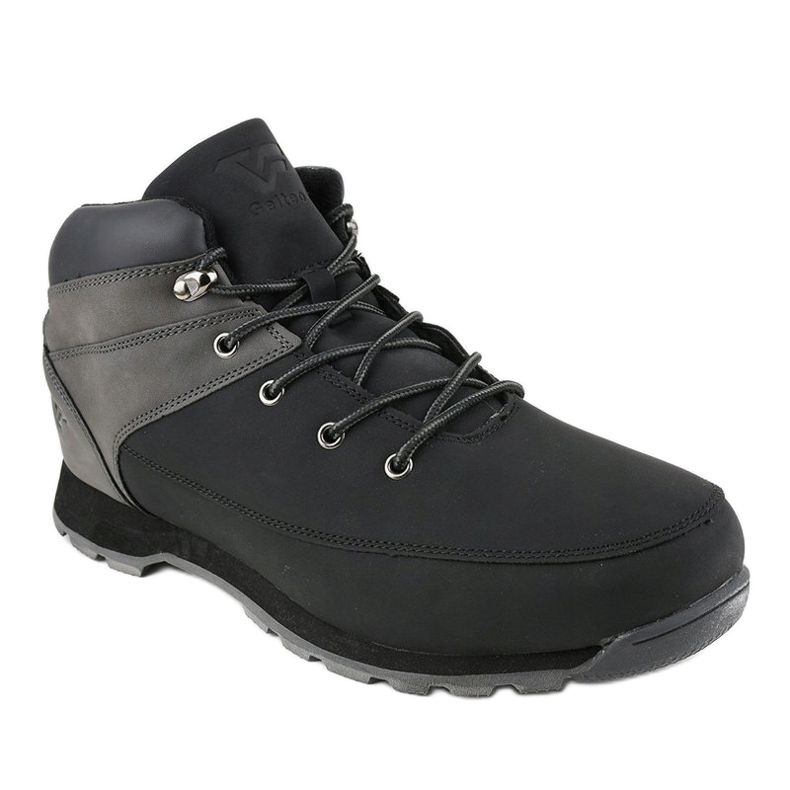 Bottes de randonnée isolées noires pour hommes T-1918 gris 1