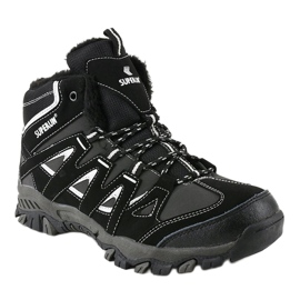 Bottes de randonnée pour hommes solides et isolées noires 6282 gris 1