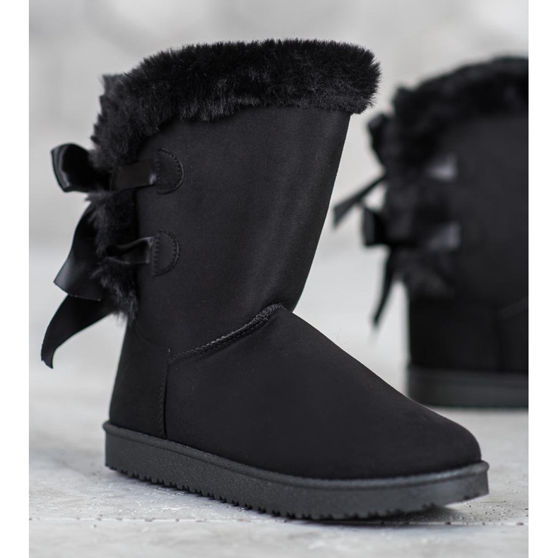 Haut Mukluki avec nœuds le noir 1 Haut Mukluki avec nœuds le noir 1