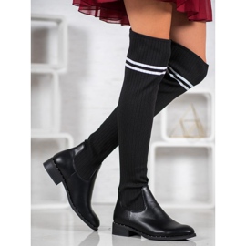 Bestelle Bottes à enfiler à la mode le noir 1
