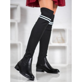 Bestelle Bottes à enfiler à la mode le noir 2