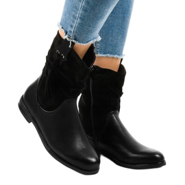 Bottes isolantes plates noires pour femmes 2956 le noir 1