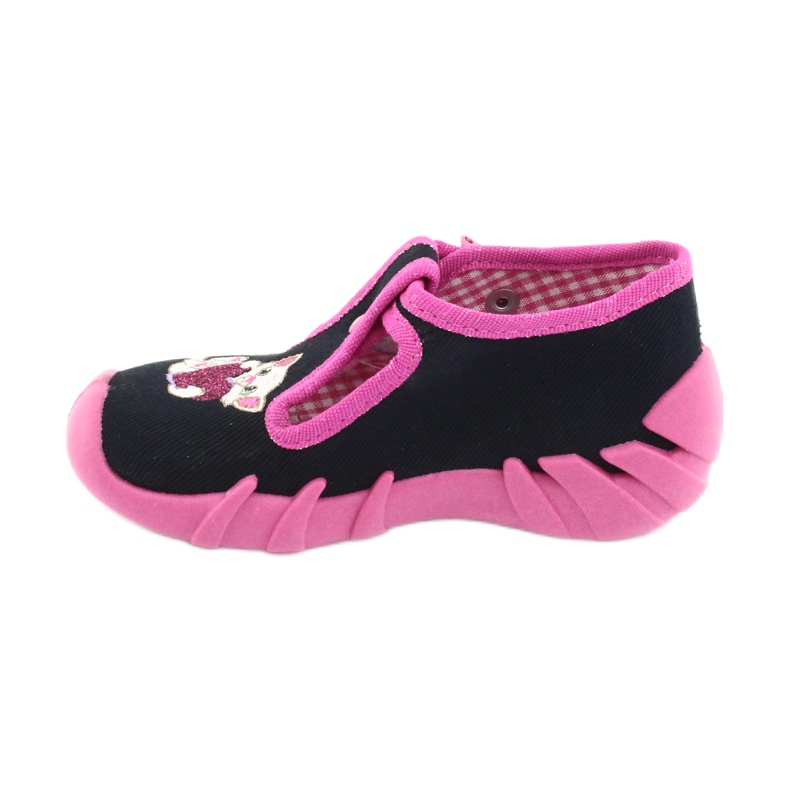 Chaussures enfant Befado 110P336 bleu marin rose 2