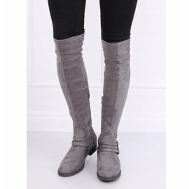 Bottes cavalières en daim grises K1807811 Gris 2