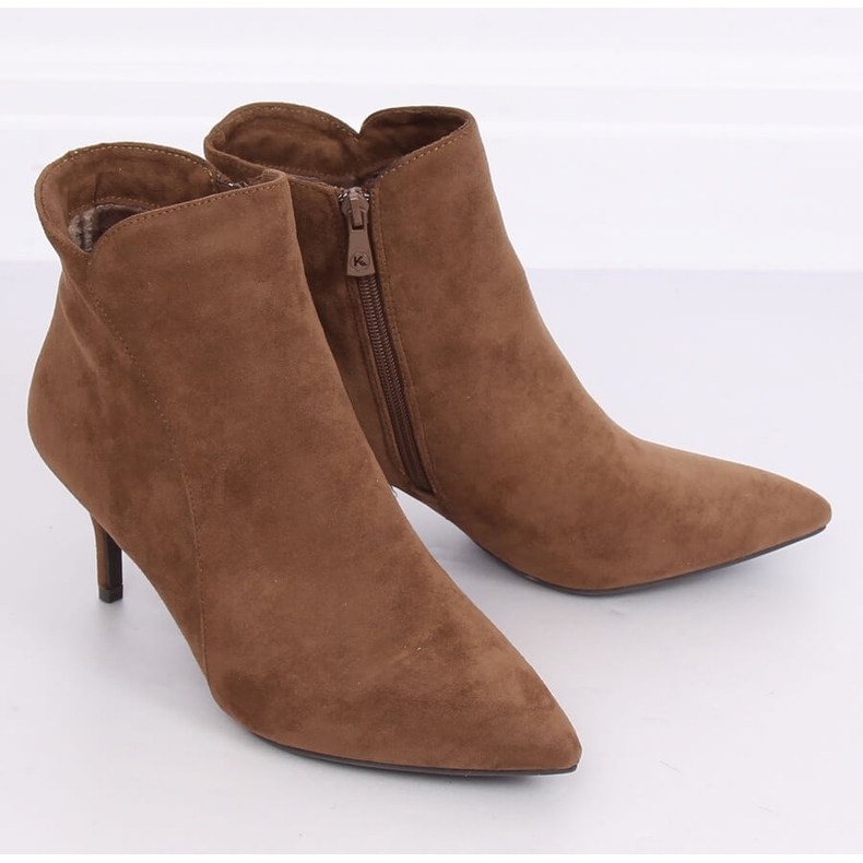 Bottines Marron à Talon Bas K1906806 Taupe brun 2
