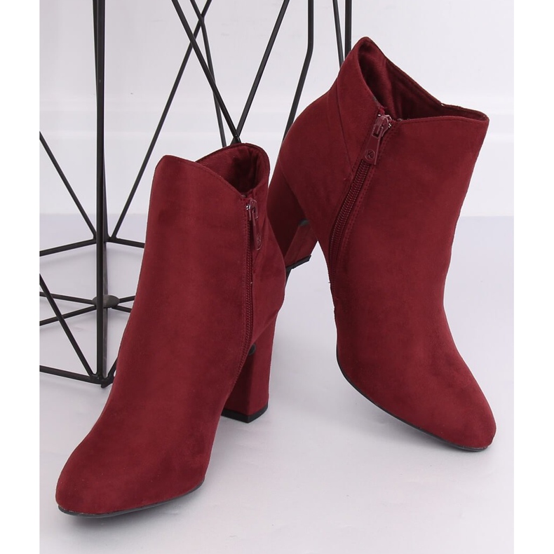 Bottines à talons bordeaux K1809810 Burdeos rouge 1