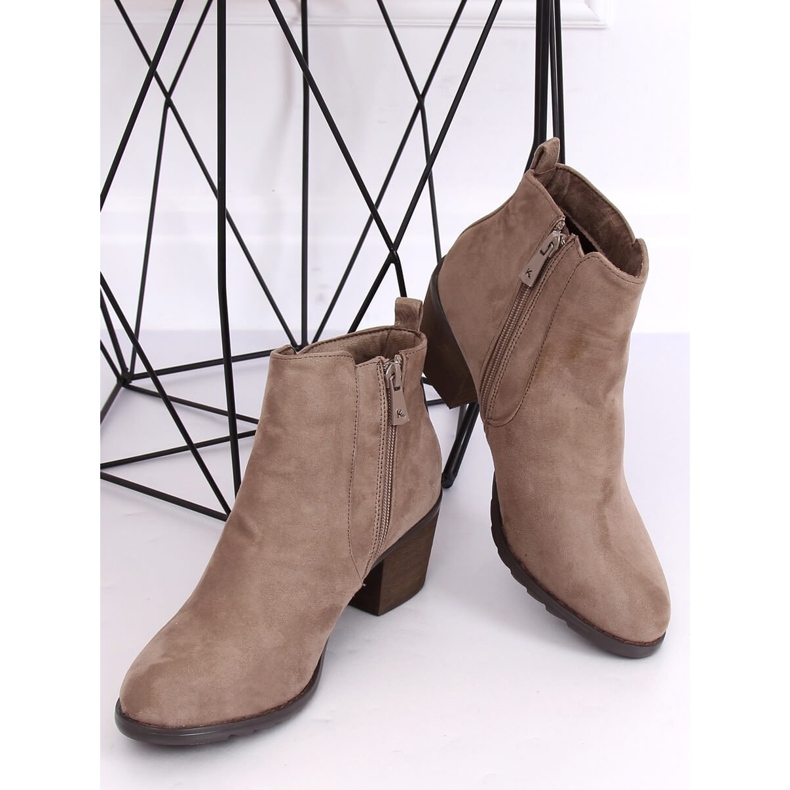 Bottines à talons beiges K1809305 Taupe 2