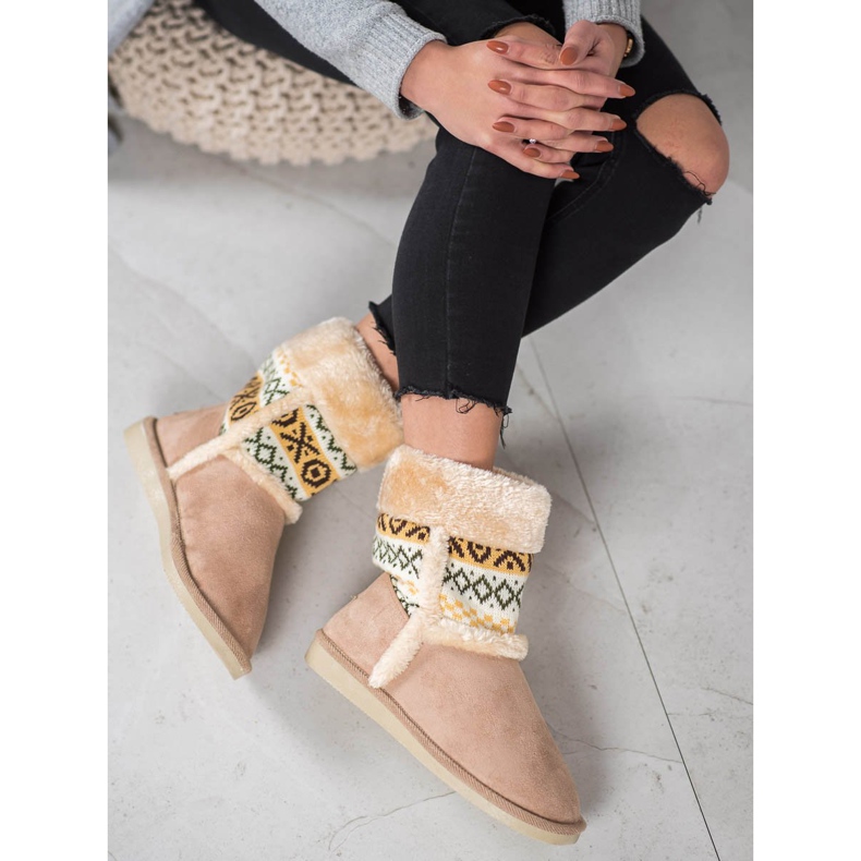 Badoxx Bottes de neige à motif ethnique brun 2