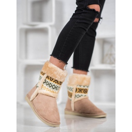 Badoxx Bottes de neige à motif ethnique brun 3