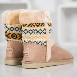 Badoxx Bottes de neige à motif ethnique brun 10