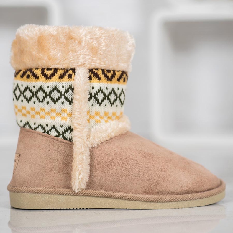 Badoxx Bottes de neige à motif ethnique brun 1